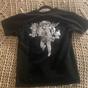 Amiri Mens Cherub Angel Black & White Graphic T-Shirt Luxury Tee Mens Small